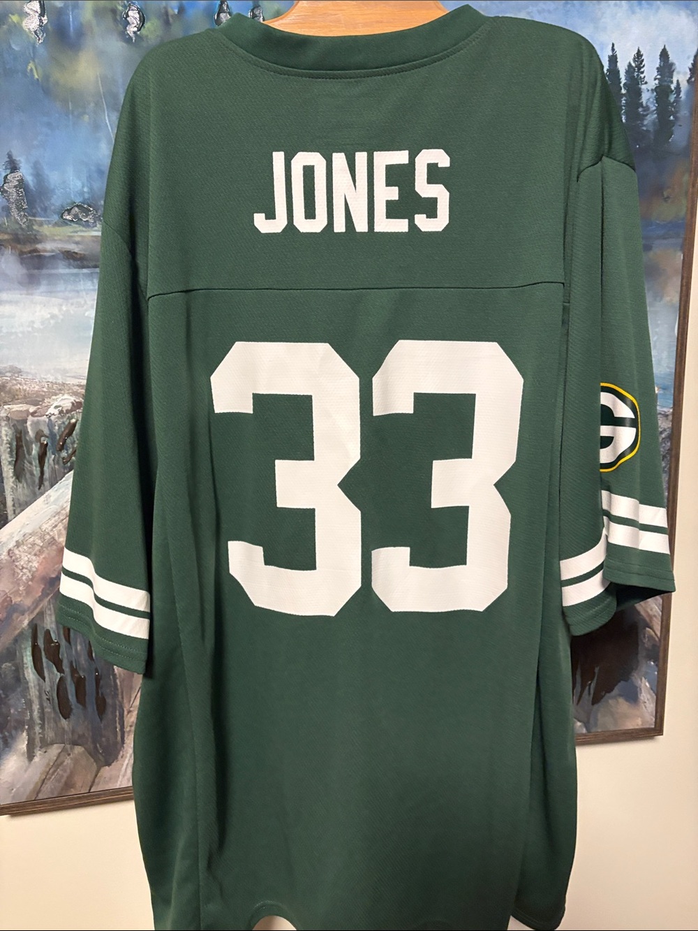 Green #33 Packers Jones Football Jersey - Official NFL Team Style - Picture 5 of 5